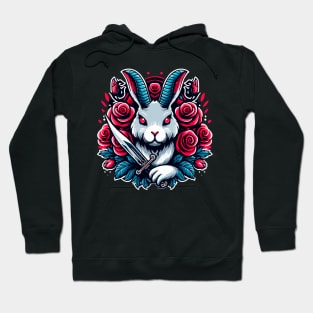 Evil rabbit from wonderland Hoodie